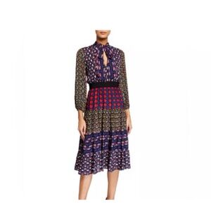 Alice + Olivia Multicolor Long Sleeve Dress